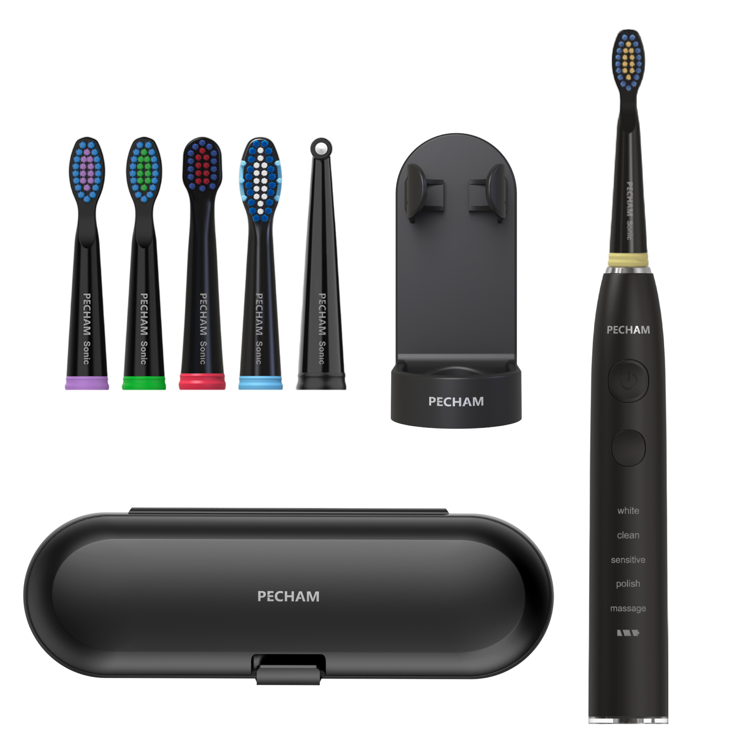Комплект Іригатор PECHAM Professional  Edition  + Звукова електрична зубна щітка PECHAM Black Travel PC-085 - 50%