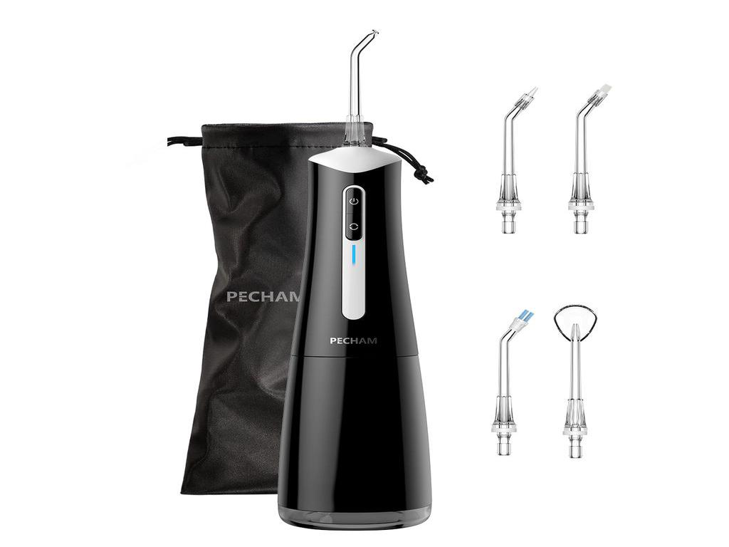 Комплект Іригатор Travel PC-5240 Black + Звукова електрична зубна щітка PECHAM Travel 50%